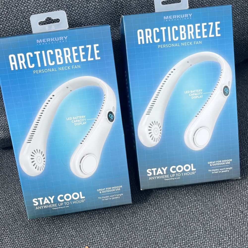 Merkury ArcticBreeze White Personal Neck Fan. $15/each or TWO for $20